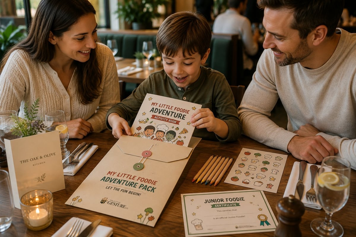 My Little Foodie Adventure children's restaurant activity pack concept